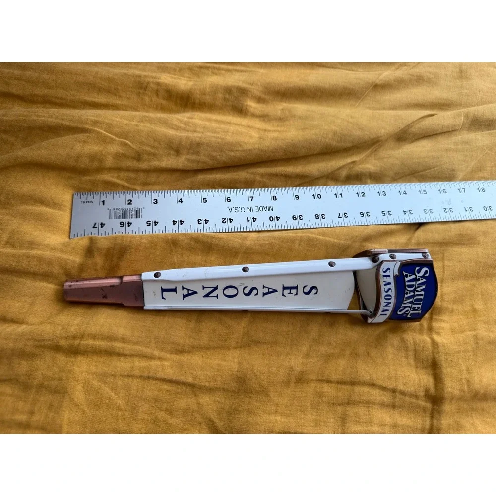 Samuel Adams Winter Lager‎ Seasonal Beer Tap Handle Blue White Copper 12.5 Inch